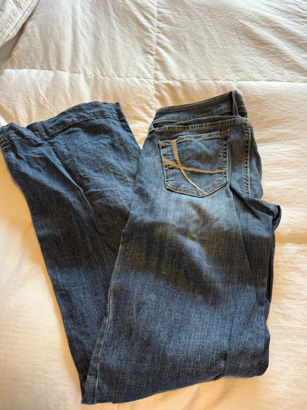 Ariat Dark Blue Trouser Jeans with Embroidered Pocket